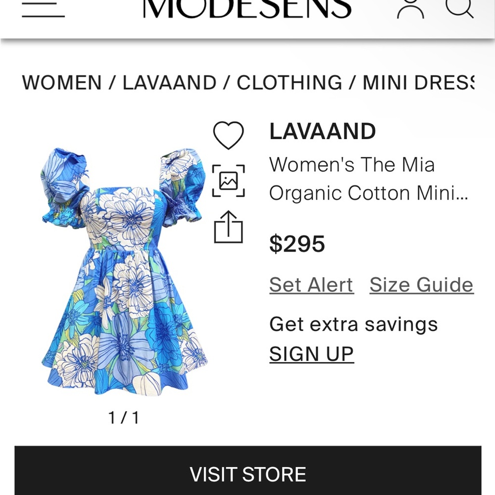 laavand mia organic mini dress